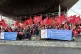 Unite health visitors outside the Senedd