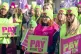 Teachers from the Educational Institute of Scotland (EIS) union take part in a rally outside the constituency office of Education Secretary Shirley-Anne Somerville in Dunfermline, Fife, February 22, 2023