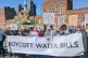 Water Bills Boycott campaigners demonstrate in Margate, March 19, 202