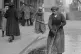 Women tarring a street