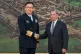 Chinese Defense Minister Dong Jun, left, shakes hands with Cambodian Prime Minister Hun Manet prior to a meeting at Peace Palace in Phnom Penh, Cambodia, April 22, 2026. Photo: Agence Kampuchea Press via AP