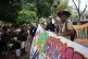 Activists participate in a demonstration during a conference aimed at transitioning away from fossil fuels in Santa Marta, Colombia, April 27, 2026