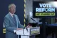Reform UK leader Nigel Farage speaking at Dodworth Central Social club in Barnsley, April 22, 2026