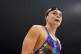 Lauren Cox after the Women's 50m Backstroke on day three of the Aquatics GB Swimming Championships at the London Aquatics Centre, April 17, 2025