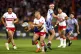 Hull KR's Mikey Lewis offloads the ball during the Super League match at Craven Park Stadium, Kingston upon Hull, March 27, 2026