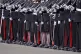 Officer cadets line up during the Sovereign's Parade at the Royal Military Academy Sandhurst (RMAS) in Camberley, Surrey, April 10, 2026
