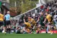 Newcastle Red Bulls� James Elliott passes the ball during the Gallagher PREM match at Mattioli Woods Welford Road, Leicester, April 18, 2026