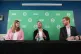 Green Party leader Zack Polanski (centre) with Scottish Green Party co-leaders Gillian Mackay and Ross Greer during a press conference at Novotel, Glasgow, April 24, 2026