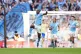 Manchester City's Jeremy Doku celebrates scoring their side's first goal during the Emirates FA Cup semi-final match at Wembley Stadium, London, April 25, 2026