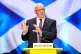 Scottish National Party (SNP) leader John Swinney delivers a speech on the early actions a re-elected SNP Government would take to support people, at Pearce Institute, Glasgow, April 27, 2026