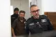 Palestinian-Spanish activist Saif Abukeshek (centre), a member of the Global Sumud Flotilla, is escorted by prison service guards to a hearing at the District Court in Ashkelon, Israel, May 3, 2026