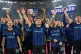 Inter Milan's Lautaro Martinez, center, and his teammates celebrate at the end of the Italian Cup soccer final between Lazio and Inter Milan, in Rome, Wednesday, May 13, 2026