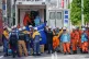 First responders gather near the scene after a person allegedly sprayed a substance that caused an odor, in Tokyo, Japan, May 25, 2026