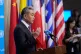 Chinese Foreign Minister Wang Yi speaks to reporters at United Nations headquarters, May 26, 2026