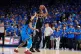 San Antonio Spurs forward Victor Wembanyama (1) shoots over Oklahoma City Thunder forward Jaylin Williams during the second half of Game 7 of the Western Conference finals of the NBA basketball playoffs series, May 30, 2026, in Oklahoma City