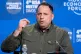 Ukraine's Head of the Office of the President Andrii Yermak speaks at a news conference in Davos, Switzerland, January 14, 2024