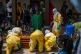 Family members of an Ebola victim mourn as the coffin is taken away for burial, at Sofepadi Hospital in Bunia, Congo, May 23, 2026
