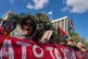 Protesters chant pro-Palestinian slogans outside Greece's Foreign Ministry after Israel's navy intercepted an activists flotilla in waters off of Cyprus, in Athens on May 18, 2026