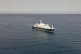 An aerial view of the MV Hondius Dutch cruise ship anchored in the Atlantic off Cape Verde, May 5, 2026
