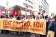 People take part in a National Housing Demo in central London, to demand better council housing and rent controls against 