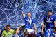Ipswich Town's Dara O'Shea celebrates with the trophy on the pitch after Ipswich Town secured promotion following the Championship match at Portman Road, Ipswich, May 2, 2026