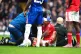 Nottingham Forest's Morgan Gibbs-White receives treatment for a head injury after a clash with Chelsea goalkeeper Robert Sanchez during the Premier League match at Stamford Bridge, London, May 4, 2026