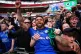 Rochdale's Tobi Adebayo-Rowling celebrates with fans following victory in a penalty shootout after extra time in the Enterprise National League Final at Wembley Stadium, London. Picture date: Sunday May 10, 2026