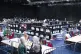 COUNTING ON CHANGE: Ballot boxes are stacked on tables ahead of the count for the 2026 Senedd elections at The Arena, Venue Cymru, Llandudno on May 8 2026