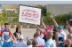 FIRM REBUKE TO THE US: Cuban President Miguel Diaz-Canel shows the number of signatures against the blockade and war at the MayDay gathering in Jose Marti Anti-Imperialist Square in Havana on Friday