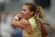 Poland's Maja Chwalinska retruns to Russia's Anna Kalinskaya during the quarterfinal tennis match at the French Open in Paris, June 3, 2026