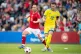 Denmark's Christian Eriksen, left, in action with Ukraine's Mykola Matviyenko during an international football game, in Odense, Denmark, June 7, 2026. Photo: Bo Amstrup/Ritzau Scanpix via AP