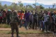 A Kenyan army soldier cocks his weapon as protesters demonstrate against a proposed Ebola quarantine center to be established by the United States at Laikipia Air Base in Nanyuki, Kenya, June 1, 2026