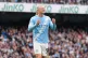 Manchester City's Erling Haaland reacts during the Premier League match at Etihad Stadium, Manchester, May 9, 2026