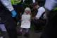 Police detain protesters outside Woolwich Crown Court, London, during a hearing where Palestine Action activists were due to be sentenced over over a break-in at the UK base of an Israel-based defence firm, Elbit Systems site near Bristol on August 6 2024
