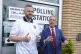 Reform UK leader Nigel Farage and party candidate Robert Kenyon outside St Aidan's Parish Centre in Wigan, before Kenyon casts his vote in the Makerfield by-election, which was triggered by the resignation of Josh Simons, June 18, 2026