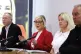 (Left to right) Chris Hazzard MP, Sinn Fein vice president Michelle O'Neill, Sinead Ennis MLA, and Pat Sheehan MLA, during the launch of the party's reform proposals at Parliament Buildings, Stormont, June 1, 2026