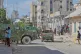 Armored vehicles carrying Somali security forces patrol a street after supporters of opposition political figures and state security forces clashed in Mogadishu, Somalia, June 4, 2026