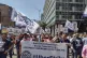 Members of the App Drivers and Couriers Union rally in Londo