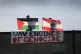 Palestine Action activists on the roof of UAV Engines in Sta