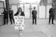 FAMOUR FIGHT: A lone picket is watched by police outside the