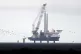 Wind turbines are lifted into place near Blyth, Northumberla