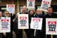 UNFAIRLY TARGETED: A support group protests before the publi