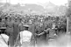 A scene from the police action against miners outside the Or