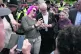 Man of the people: Jeremy Corbyn mixes with the crowds at th