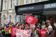 Acorn activists outside Property Plus estate agents in Brigh