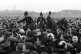 NO PASARAN: The crowd at Holbeck Moor with police cavalry