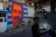 CRUNCH TIME: A campaign mural promoting Venezuelan President