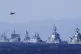 WAR GAMES: Japanese destroyer Asahi (right) joins exercises 