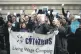 Cleaners and civil servants protest outside the Foreign Offi