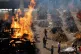 NIGHTMARE: Multiple funeral pyres for the victims of Covid-1